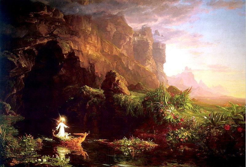 Thomas Cole Voyage of Life Childhood France oil painting art